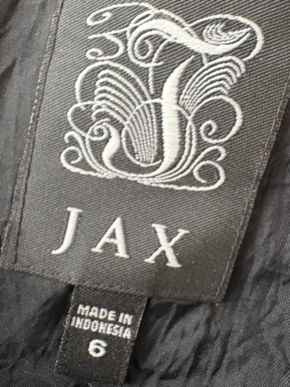 Jax Textured Geometric Abstract Sheath Dress Black White Floral Trim Size 6 - Picture 4 of 8